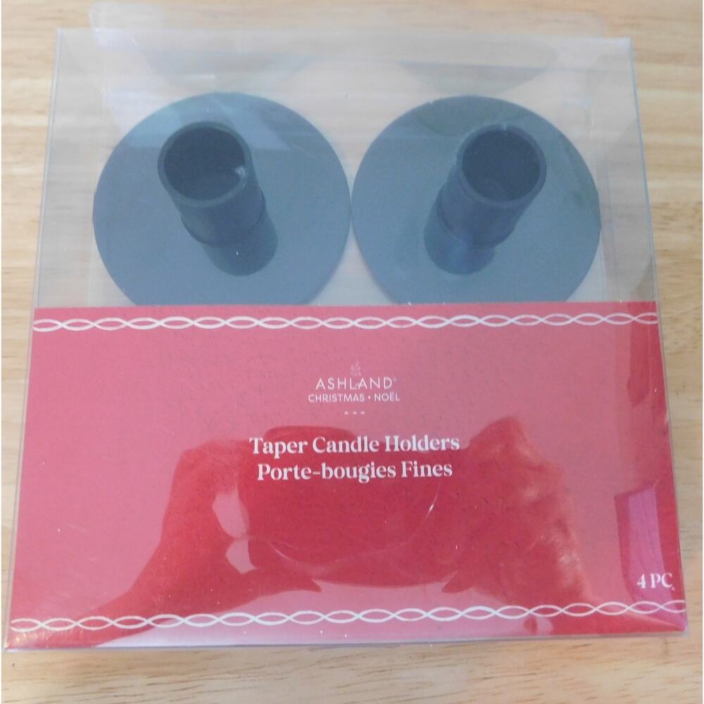 Black Iron Tapered Candle Holders Ashland Set of 4 New
